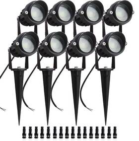 Aledeco 970141648888 8pack 5w Low Voltage Landscape Lights With Connectors Outdoor Lighting 24v Ac