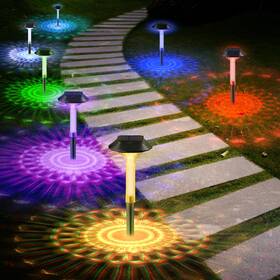 Cpd-1rgb-a Alepod Color Changing Solar Pathway Lights - 6 Pack Ip68 Waterproof Outdoor Li