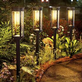 Ip65 Alfiot Pwt2 Solar Pathway Lights Outdoor Warm White 8-pack Waterproof Auto On