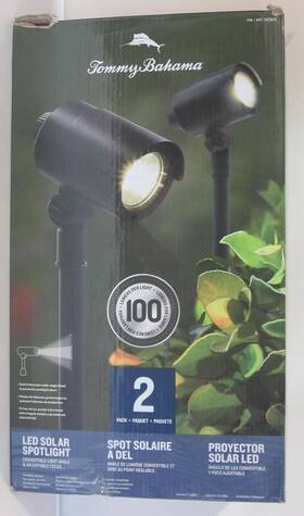1001513100 Alpan Lighting Mint 2-pack Tommy Bahama 100 Lumens Solar Led Spotlights Landscape Yard