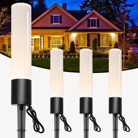 12-24v Alyfc 618337384436 Low Voltage Pathway Lights 4 Pack Landscape Lighting 3000k Warm