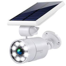 Amaqua 614591921233 Solar Motion Sensor Lights Outdoor 9-watt 110w Equ. 1400-lumen Aluminum Sola