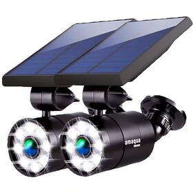 Amaqua 614591921264 Solar Motion Floodlight For Outside Aluminum Case 1400-lumen 9-watt 110w Equ