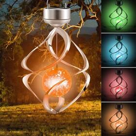Pd-34669 Amwgimi Solar Lights Outdoor Yard Decor Wind Chimes Led Colour Changing Hanging Light Fo