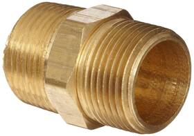 06122-16 Anderson Metals Brass Pipe Fitting Hex Nipple 1 Inch X Male