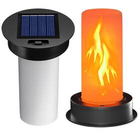 Hyy88 Angmln 2 Pack Replacement Solar Light Tops With Flickering Flame Waterproof Outdoor