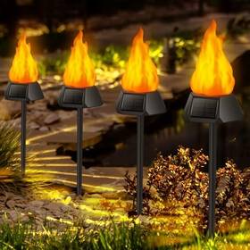 Dj0001 Anmeix Solar Christmas Lights Outdoor Upgraded Torch 4 Pack Black