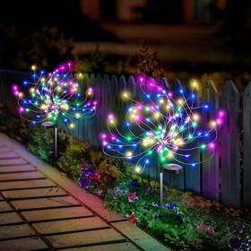 Anordsem 612289274234 Fireworks Lights For Outside Decorations Christmas Solar Garden Light Waterp