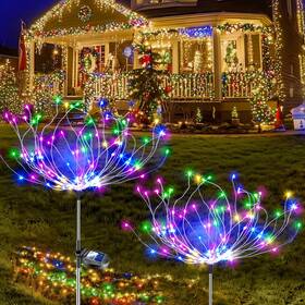 Anordsem 612289276672 Solar Garden Lights Outdoor Decor Diy Dimmable Multi-colo