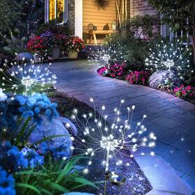 W00007 Anordsem Solar Garden Lights Outdoor Bendable Copper Wire With 120 Led Firewo