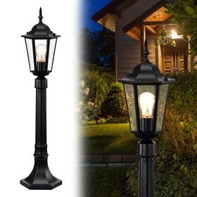 Wy9197bl Antique House 31 Inch Outdoor Post Lights Hard Wired Black With Clear Glass Lamp L