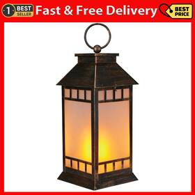X3-dl01br Anyperfect 18ftft Glass Solar Lantern Outdoor Waterproof Large Hanging Antique Bronze