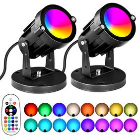 Aolm024 Aoaxl 5w Rgbw Landscape Lights 16 Color Changing Spotlight 110v 120v Outdoor Landscap