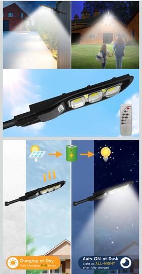 8-street-1 Aofuery Solar Flood Light Outdoor With Motion Sensor Brand New