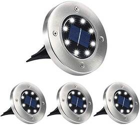 Aogist 002128996649 Solar Ground Lights Led Garden Disk In-ground Outdoor Landscape Light