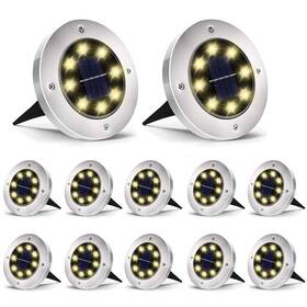 Dmd-1214 Aogist Solar Ground Lights 12 Packs 8 Led Garden Waterproof Outdoor S