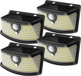 Aootek 445020221296 New Solar Motion Sensor Lights 120 Leds With Reflector 270 Wide A