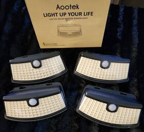 Aootek 850059544679 120 Led Solar Motion Sensor Light 4 Packs