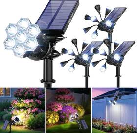 Ip68 Aounq 781108192728 Solar Spot Lights Outdoor 1000lm Waterproof 4 Pack