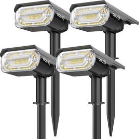 Aounq 789513082702 64 Leds Solar Spot Lights Outdoor 1000 Lumens 4 Lighting Modes
