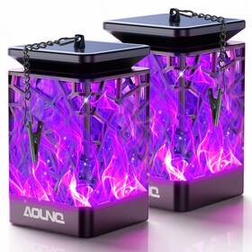 Aounq-08-p Aounq Solar Lanterns 99 Leds Flickering Flame Outdoor Waterproof Hanging