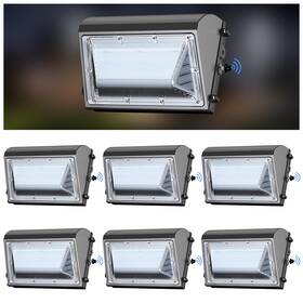 Aphyni 728683229043 6 Pack 150w Led Wall Light With Dusk To Dawn Photocell 22500lm 5000k Ip