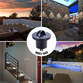 11dcl004-clw-10twc Apluschoice 10x Led Deck Stair Light Waterproof Yard Garden Pathway Patio Landscape 12v Lamp