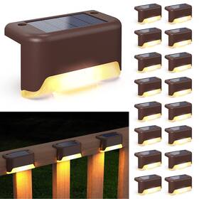 Aponuo 604270809174 Solar Deck Lights 16 Pcs Step Outdoor Waterproof Led Fenc