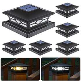 Aponuo 767065412147 Solar Post Cap Lights4x4 Lights Warm White/cool White Led L