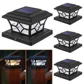 Aponuo 767065412185 4x4 Post Solar Lightssolar Cap Lights 2 Modes 1000mahfence S