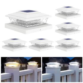 Aponuo 767065412918 Solar Post Lights Outdoor 2 Lighting Modes 16 Leds Cap For 4x4