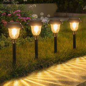 Ip65 Aponuo 767065412987 8 Pack Solar Pathway Lights Outdoor Waterproof Walkway With