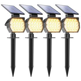 Ip67 Aponuo 767065413052 Solar Spot Lights Outdoor Waterproof 4 Pack Uplights 23 Led 3 Lighting M