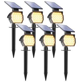 Ip67 Aponuo 767065413069 Solar Spotlights 6 Pack Uplights 23 Led 3 Modes - Landscape Tr
