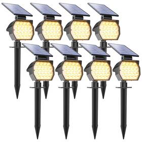 Ip67 Aponuo 767065413076 Solar Spot Lights Outdoor Waterproof 8 Pack 23 Led 3 Lighting Modes Sola