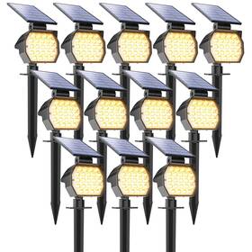 Ip67 Aponuo 767065413090 Solar Spot Lights Outdoor Waterproof 12 Pack 23 Led 3 Lighting Modes Sol