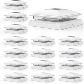 Aponuo 767065800418 16 Pack Solar Post Cap Lights 2 Modes Outdoor Waterproof