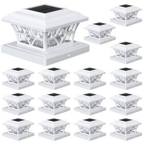Aponuo 767065802818 Solar Post Cap Lights 16 Pack With 1000mah Battery - For 4x4 5x5 6x6