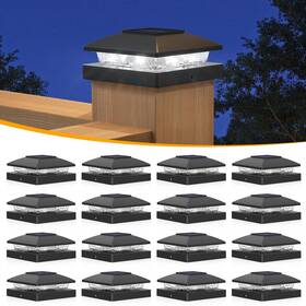 Tz10w-b16 Aponuo Solar Post Cap Lights For 4x4 Posts Bright Cool White Led Li