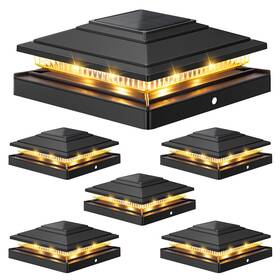 Ip64 Aponuo Tz28 Solar Post Cap Lights Waterproof 16 Bright Leds Outdoor Lighting For Dec