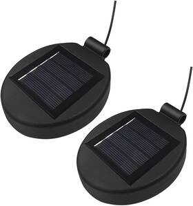 Aqeenura 711181416657 2pcs Solar Light Replacement Top For Lantern - Led Panel Lid Garden Diy