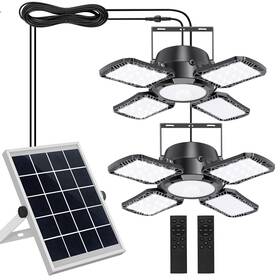 Aqonsie 751300920771 Solar Shed Light Indoor Outdoor 176led Powered Pendant D