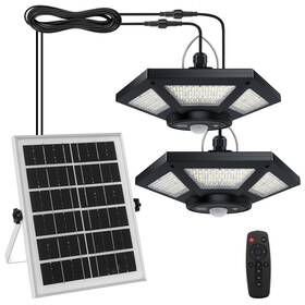 Aqonsie 751300922348 Solar Shed Light Indoor Outdoor 180led Dual Head Powered Pendant Dayti