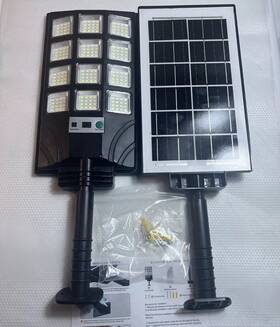 Aqraou 716035119296 Solar Street Light 6500k Dusk To Dawn Outdoor Waterproof 2pk No Remote