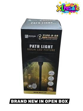 Archipelago Lighting 819313022117 Plug-n-go Low Voltage 100 Lumen Ribbed Glass Metal Black Led Landscape Path