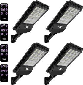 Arily 768561404582 Solar Street Lights Outdoor 144 Led Light Powered D