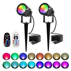 Yl-cdd-rgbw2 Ariswill Christmas Spotlight Outdoor 12w Rgbw Led Spot Lights Rgb And Warm White 2pcs