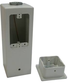 Ai-gpd9w Arlington Gpd9w Gardnpost Outdoor Deckmount Light Post For Outlets/lamps 9inch White