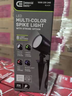 Vb-3491 Arnott 12 Pack Commercial Electric Multi-color Spike Light With Strobe Indoor Outdoor Spot