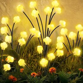 Arperles 797387633753 Solar Lights Outdoor 4 Pack 32 Led Cloud Swaying Garden Waterproof